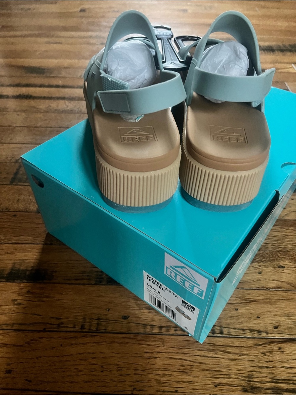 Reef Women’s Blue Haze/Tan Higher Water Vista Sandals - Picture 4 of 5